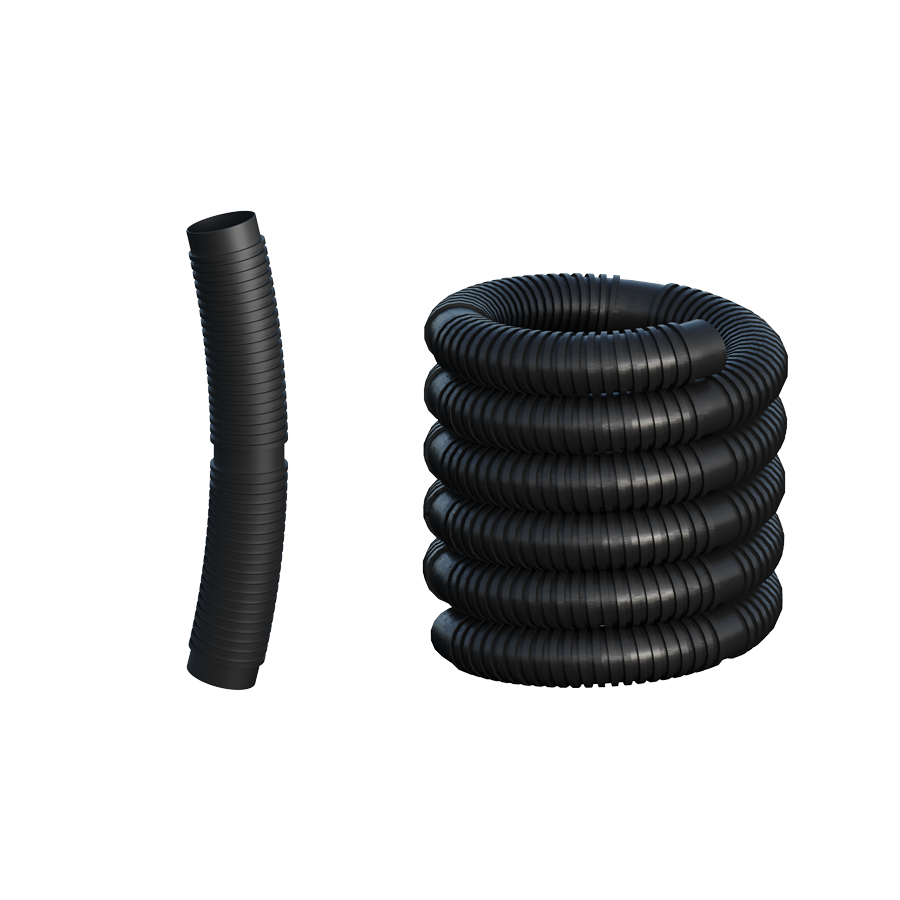 Rúra flexibilná DN80/1m čierny plast